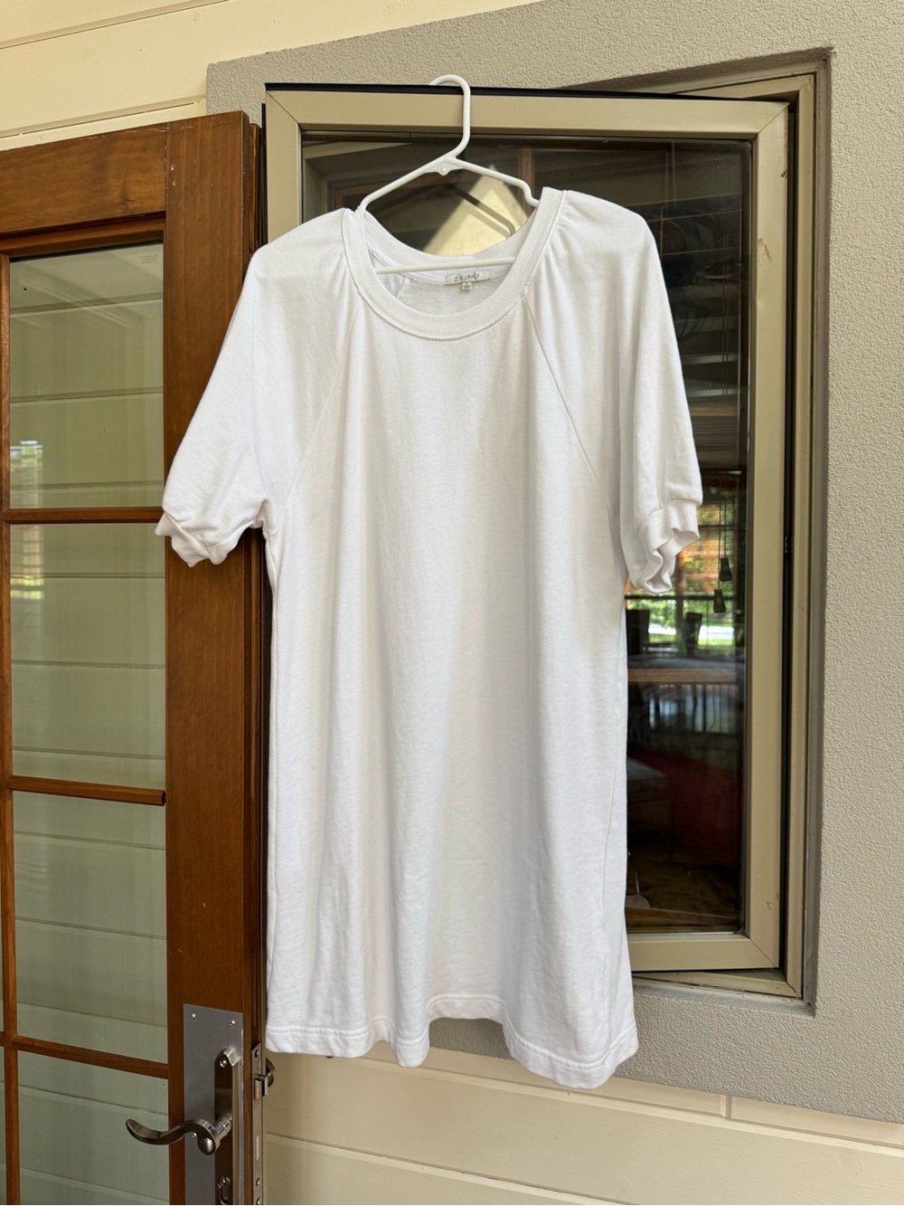 Z Supply White Short Sleeve Mini Dress